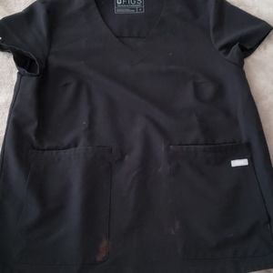 Figs cusco scrub top in black size S